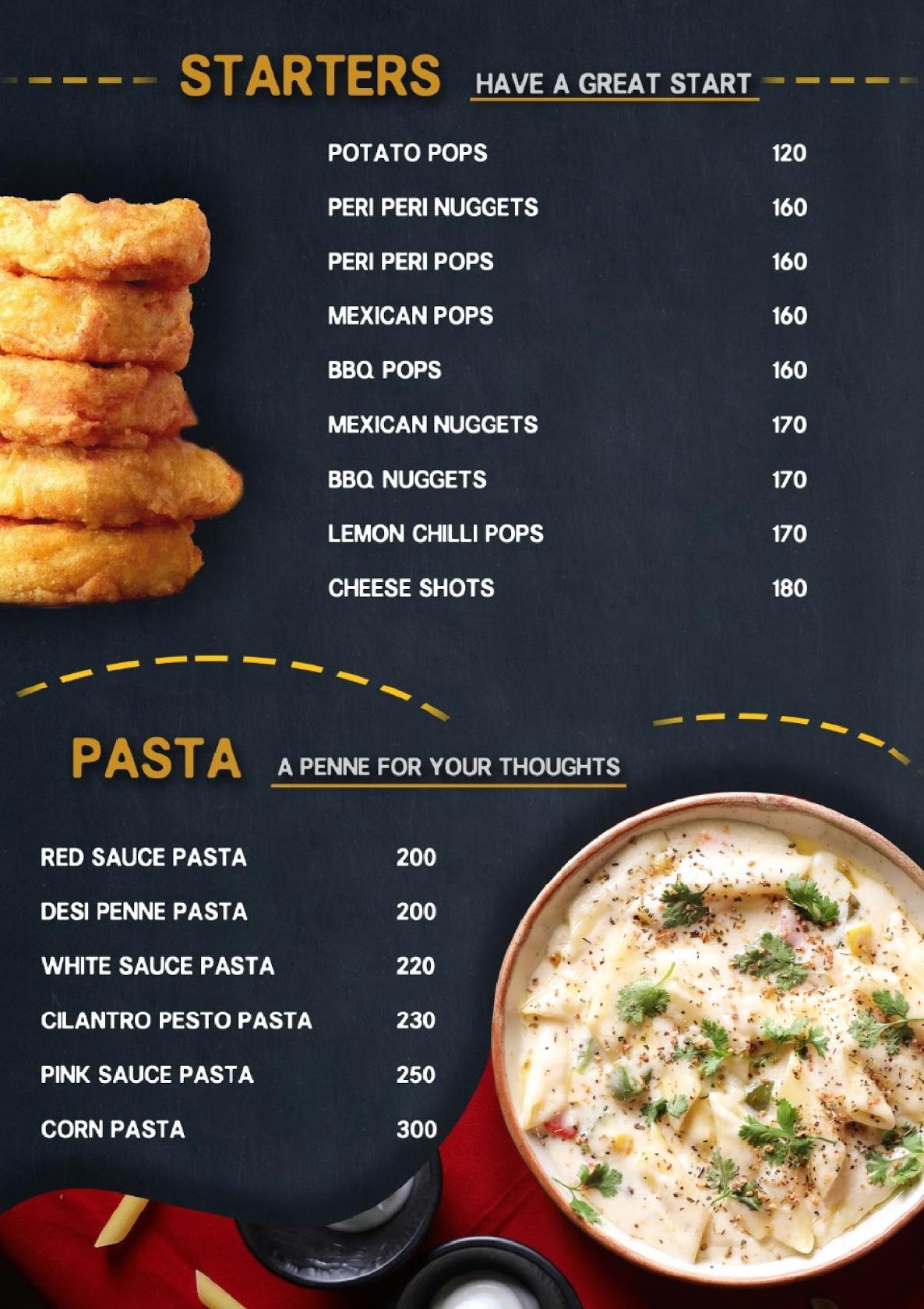 Menu at Pokket Cafe Chowpatty, Mumbai