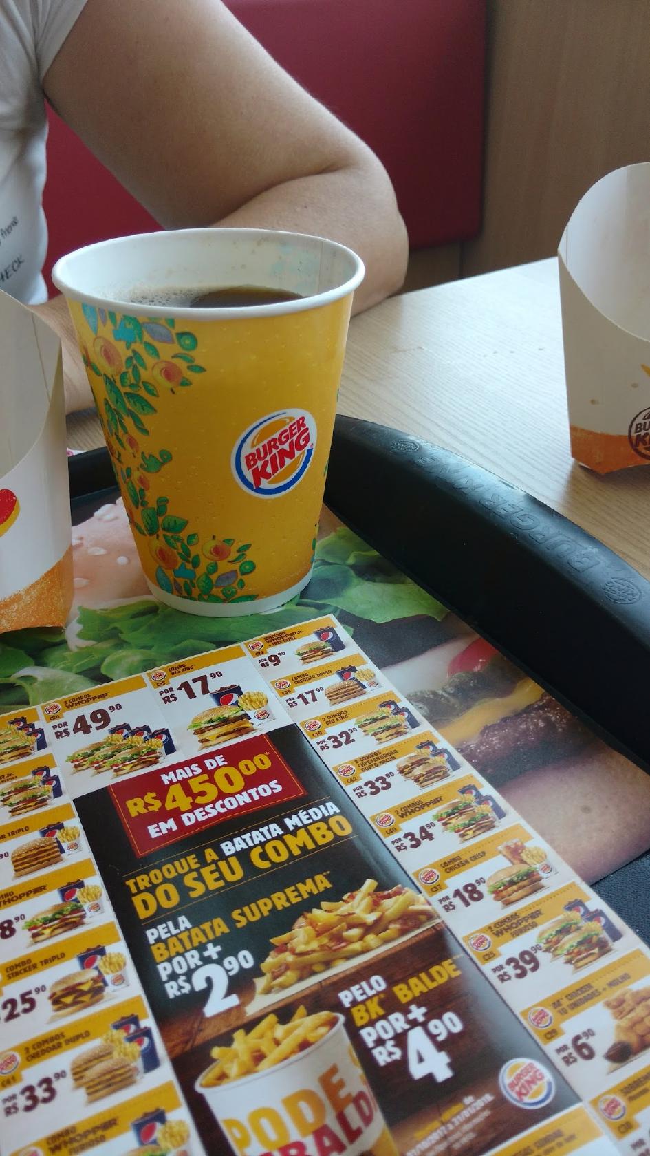 Menu Em Burger King Restaurante S O Paulo Av Conselheiro Carr O