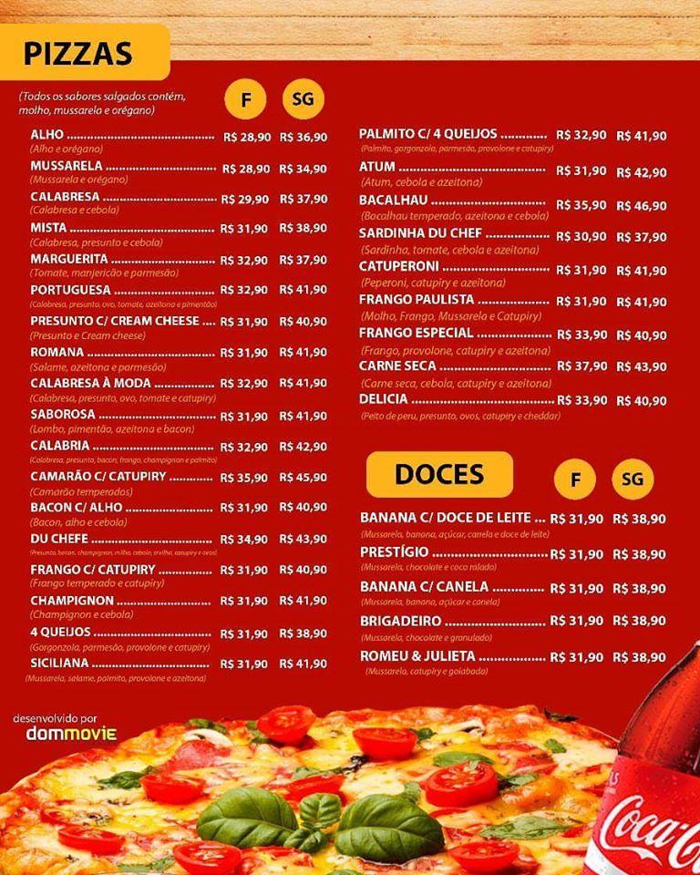 Menu at Circuito das Pizzas pizzeria, Rio de Janeiro, Freguesia ...