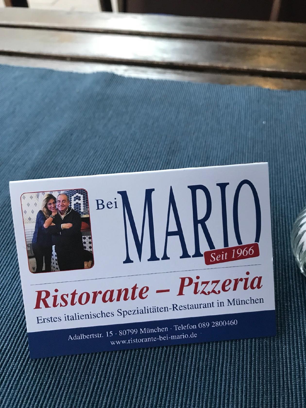 Ristorante Pizzeria Bei Mario, Мюнхен, Adalbertstraße 15 - Меню и отзывы о  ресторане