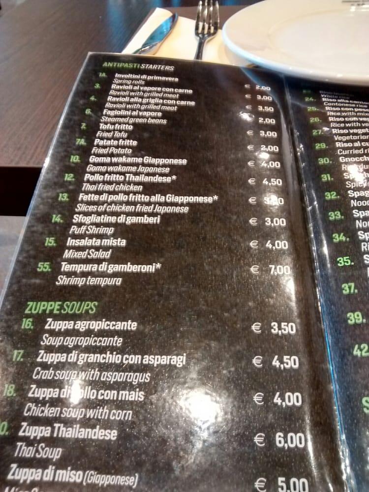 Menu di Ristorante Bambù 