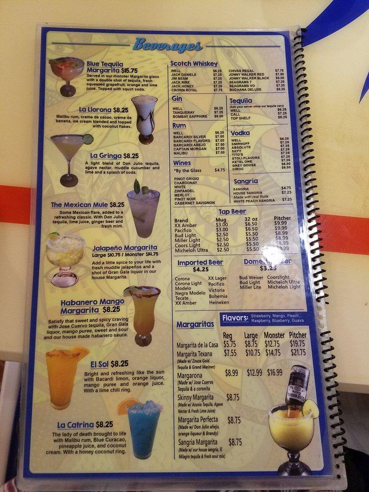 Menu at Blue Tequila Mexican Restaurant, Grill & Cantina, North Port
