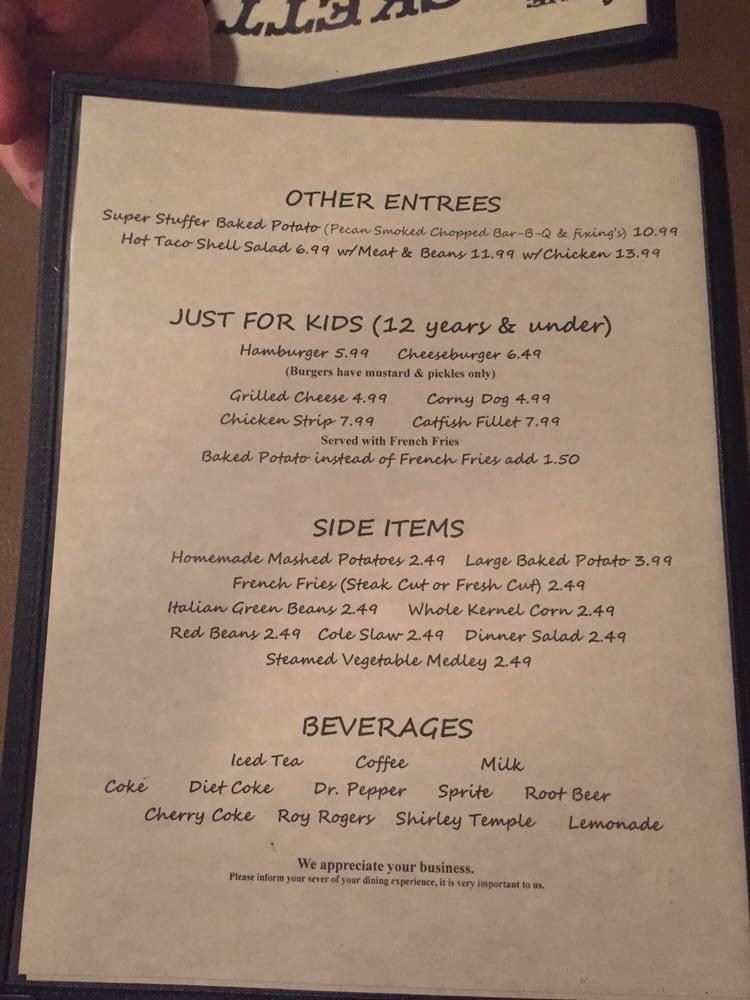 Menu at Rockett Cafe & Club, Waxahachie