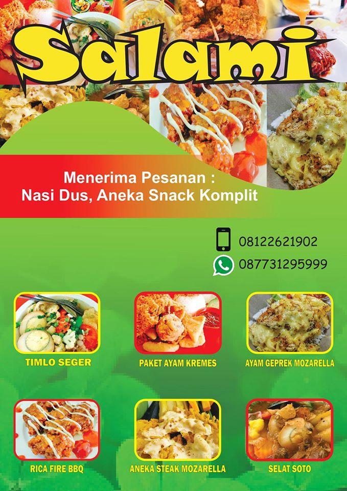 Menu at Salami restaurant, Semarang