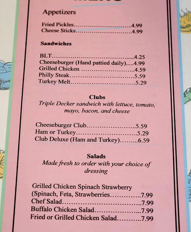 Menu at Wagon Wheel restaurant, Mars Hill, 390 Carl Eller Rd