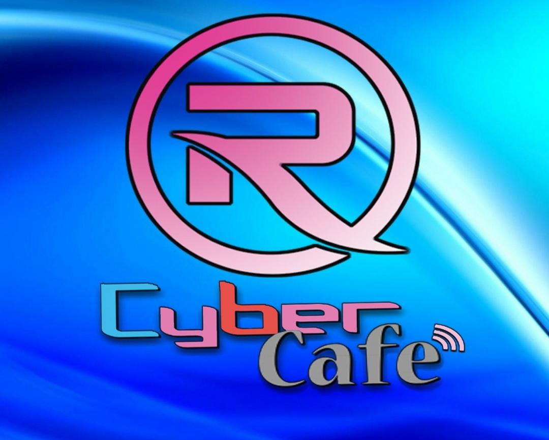 Cyber world cafe mascot logo Royalty Free Vector Image