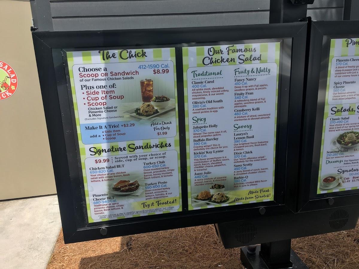 Menu At Chicken Salad Chick Restaurant Bluffton 7743