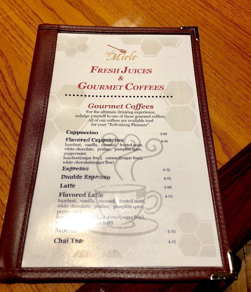 Menu at Cafe Miele, Orland Park, W 159th St