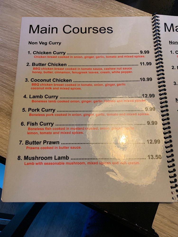 Menu at Ginger Garlic Nepalese Cuisine restaurant, Regina
