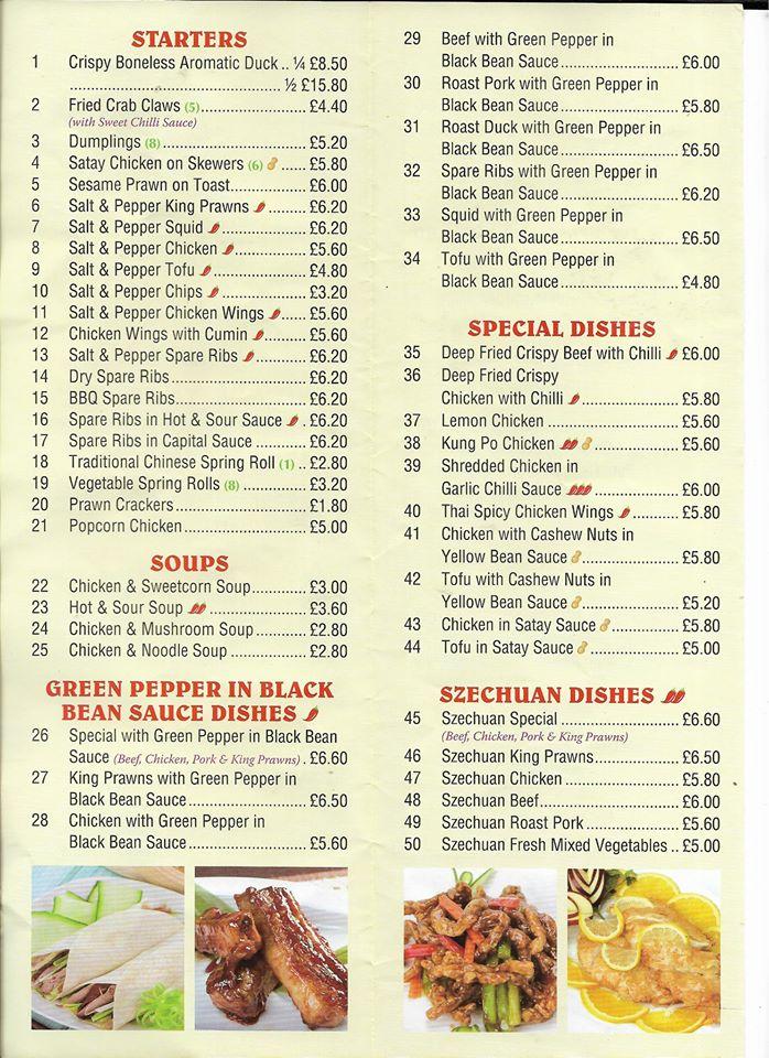 Menu At J & B Fish Bar And Chinese Take Away, March