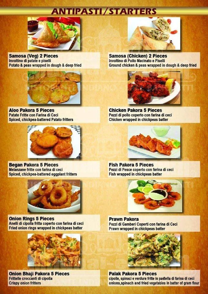Menu di Mughal-e-Azam 