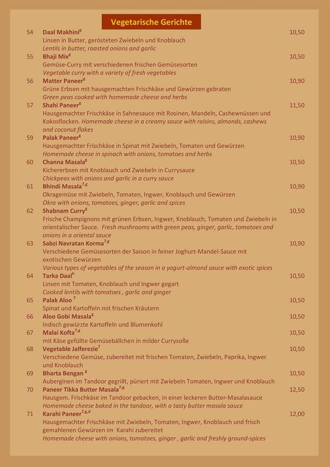 Menu at Indian Spicy Tandoori Restaurant und Bar, Darmstadt
