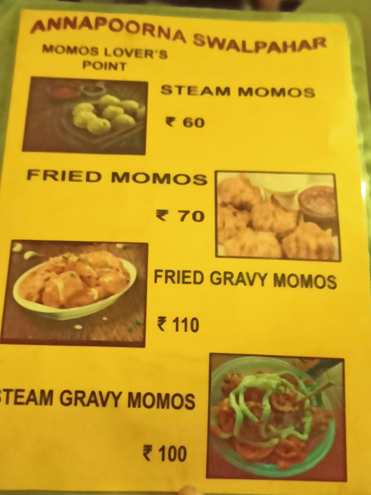 Annapurna Restaurant menu