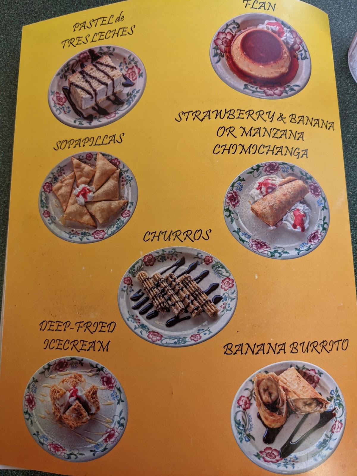 Menu at El Ranchito restaurant, Chewelah