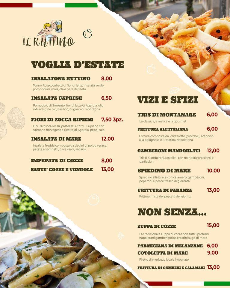 Menu da il ruttino pizzeria sant agnello corso marion crawford
