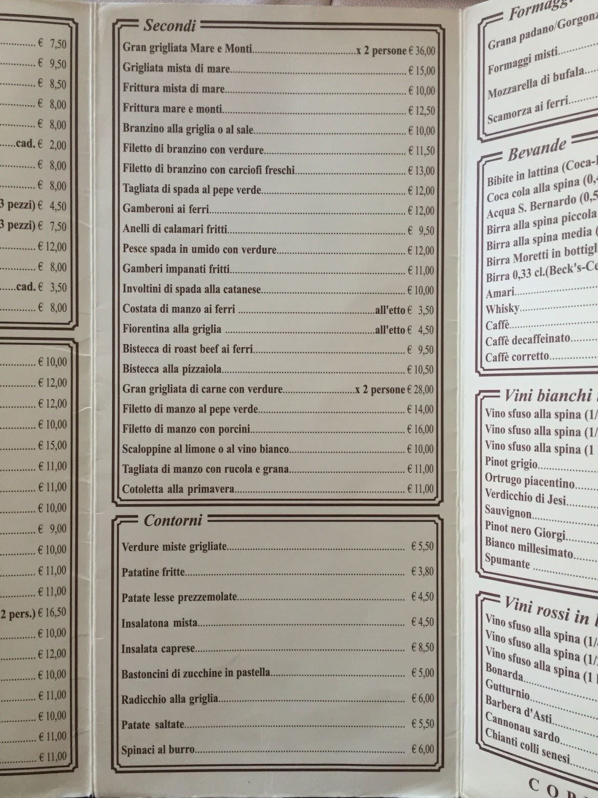 Menu da Le Tre Caravelle ristorante, Pieve Emanuele