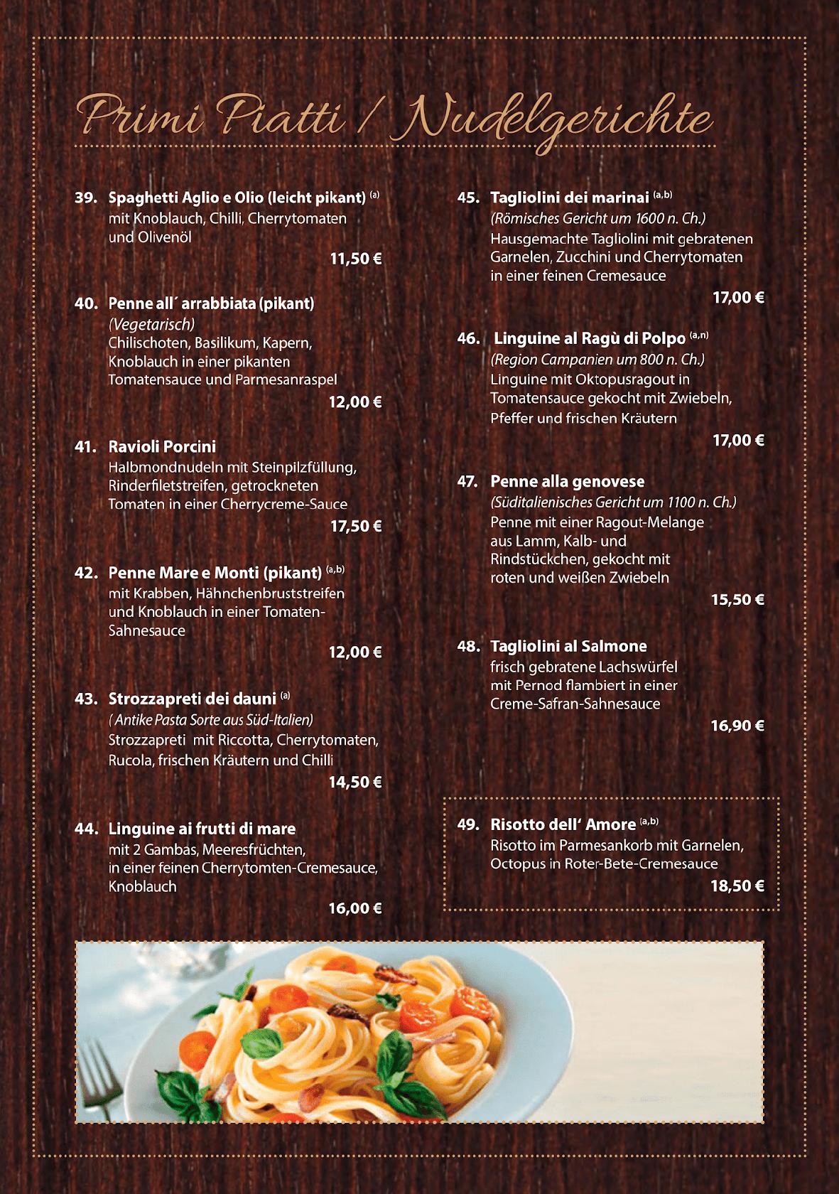 Speisekarte von Casa Vecchia pizza, Oldenburg