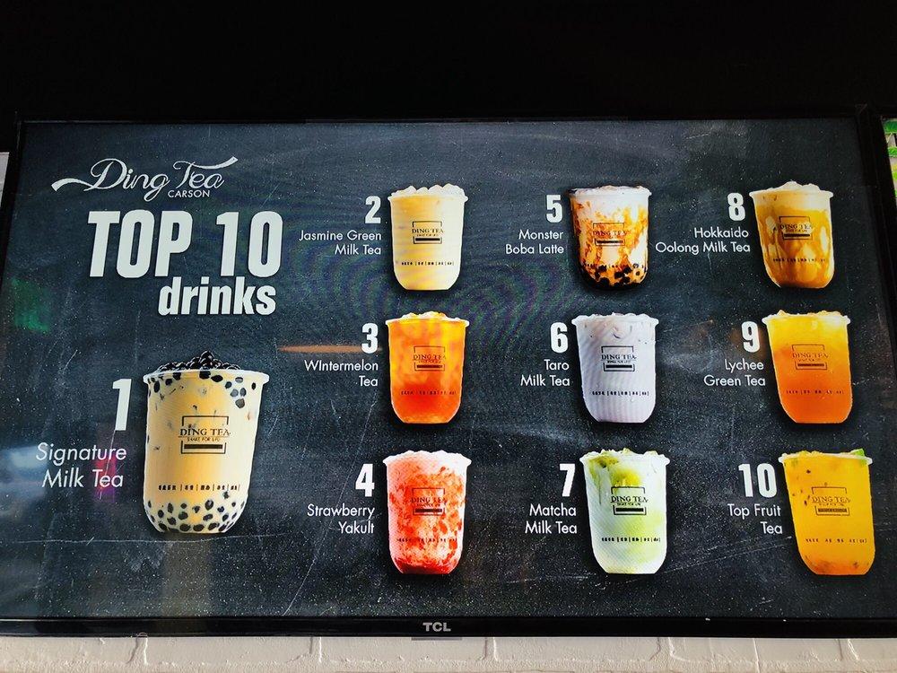 Ding Tea Carson - Our Top 10 drinks. Did yours make the