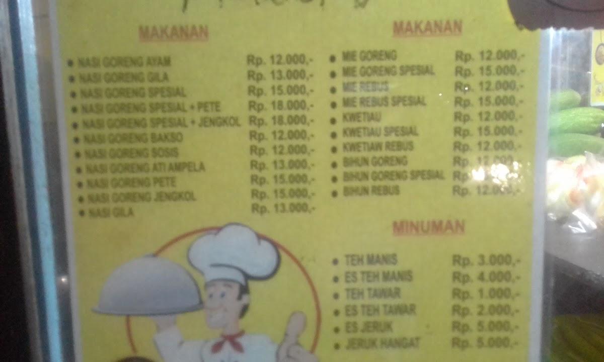 Menu At Nasi Goreng Mas Aryo Restaurant West Jakarta