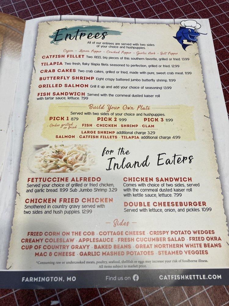 Great New Menu! Picture Of Catfish Kettle, Farmington Tripadvisor ...