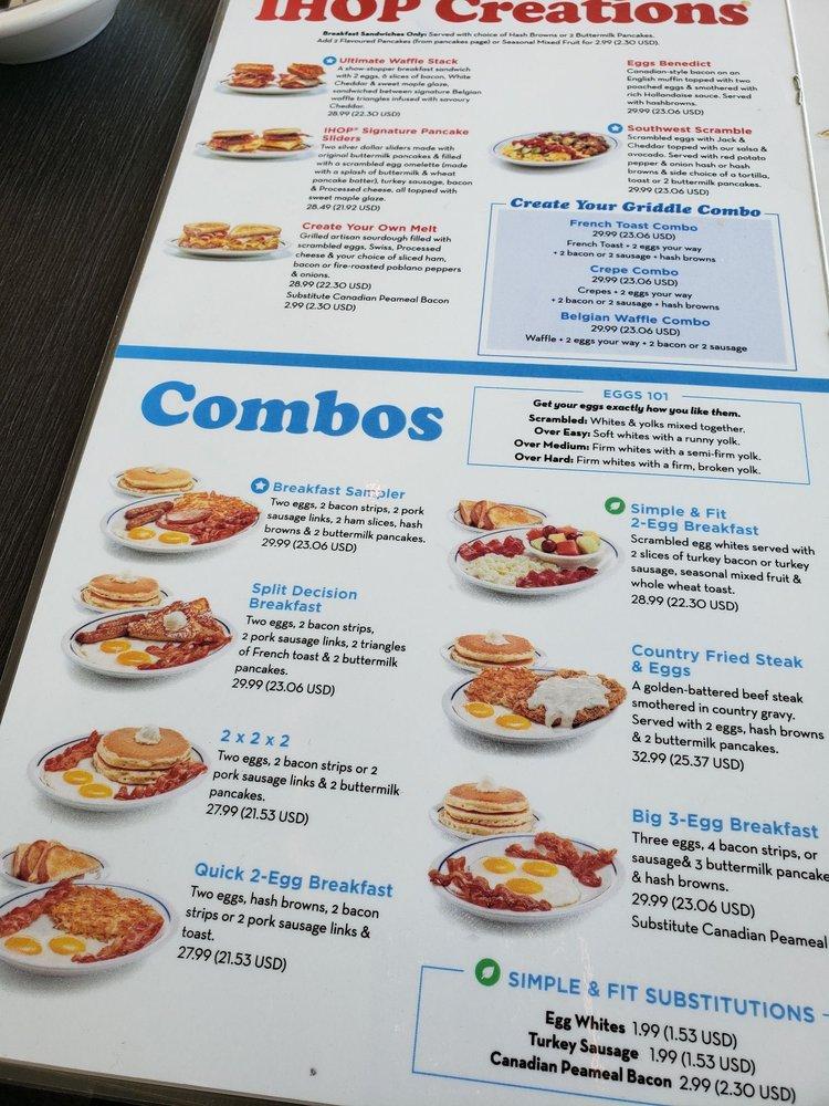 Ihop Restaurant Niagara Falls Menu, PDF, Pancake