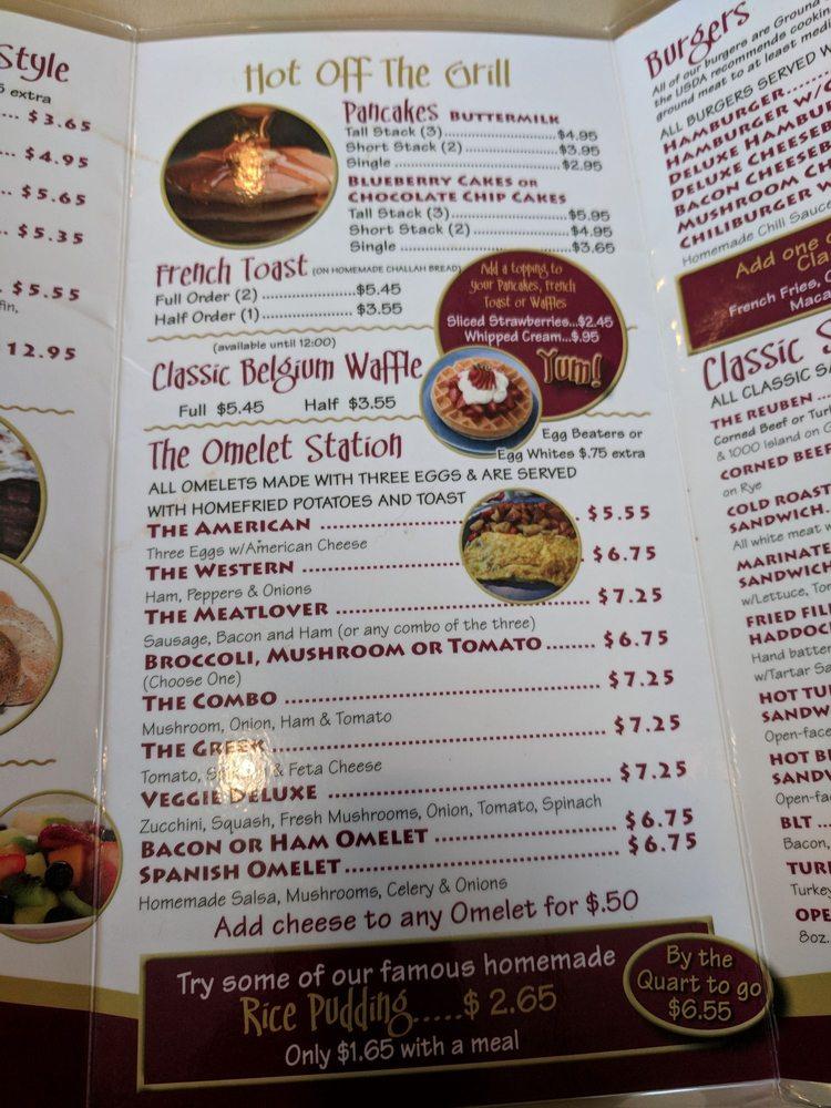 Menu at Pete’s Legacy Diner restaurant, Vestal