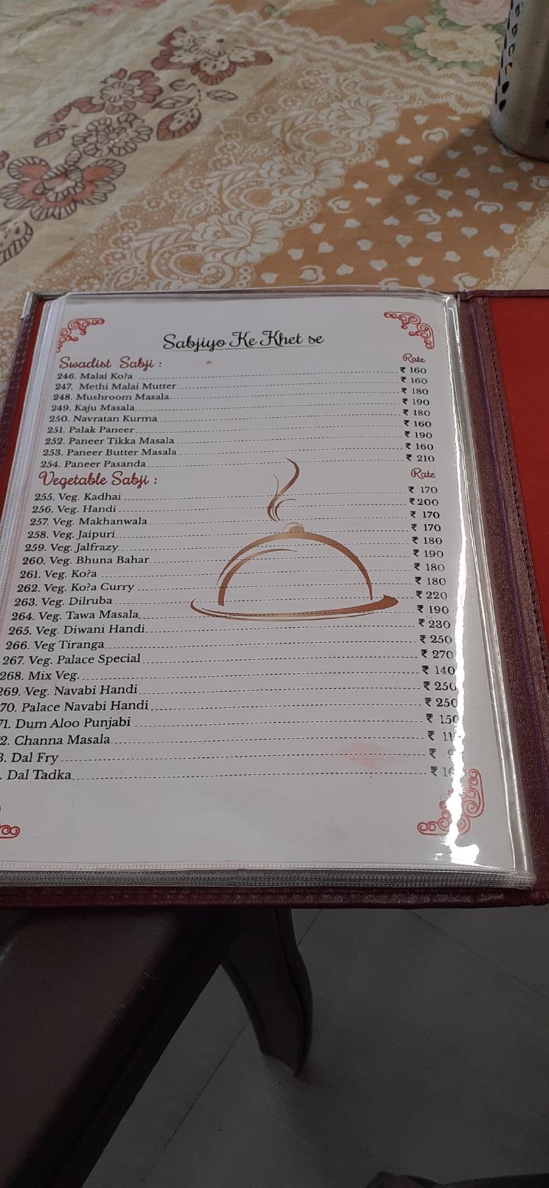 Menu at Hotel King & Hookah Lounge, Daman