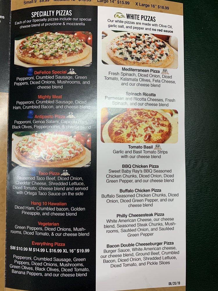 Menu at DeFelice Bros Pizza - Wintersville pizzeria, Wintersville, 497 ...