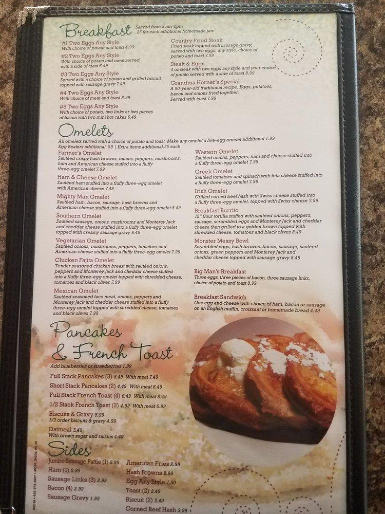 Menu at Linwood Corners Cafe, Linwood