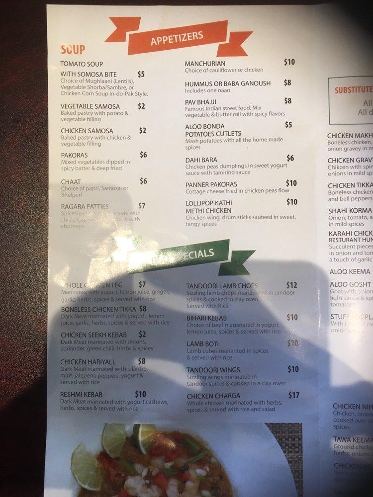 Menu at Clay Oven restaurant, Hauppauge, 601 Veterans Memorial Hwy