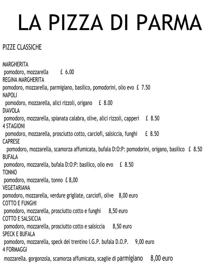 Menu di Marvisi 