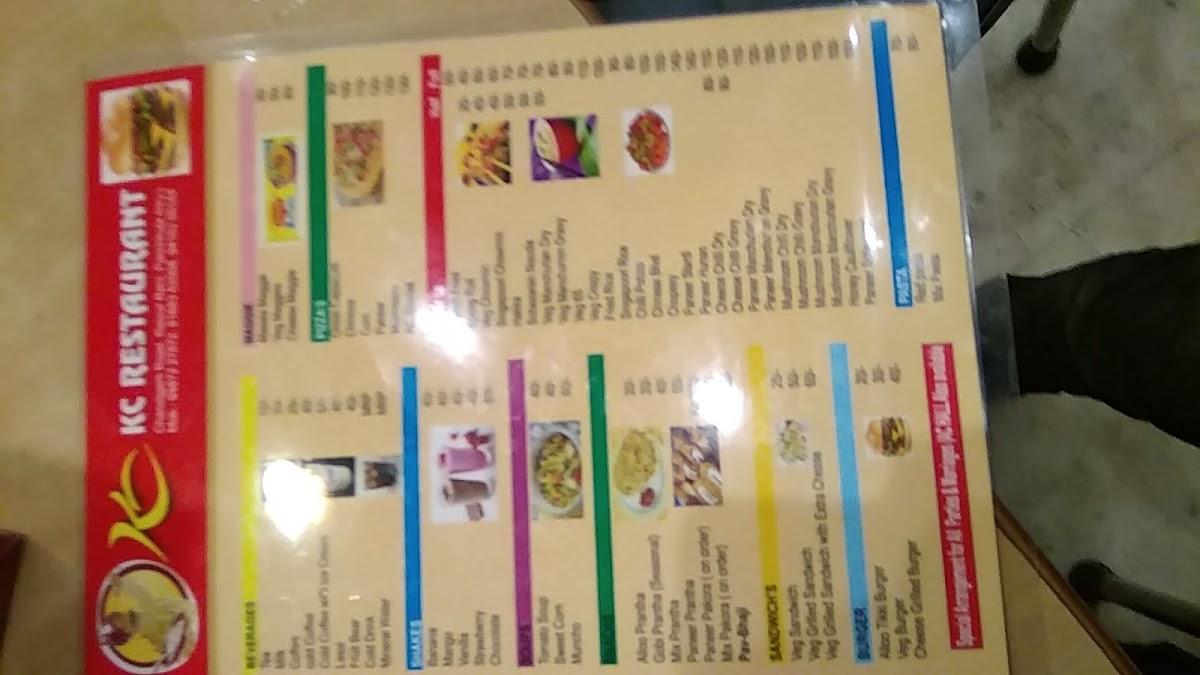 KC restaurant menu