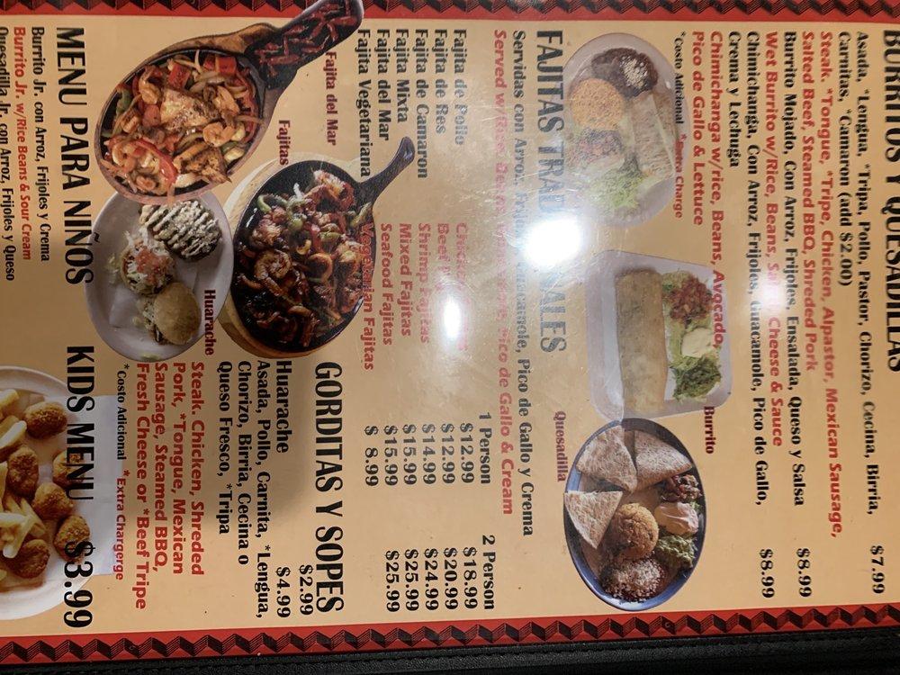 Menu at La Hacienda restaurant, Winter Park, Aloma Ave 145