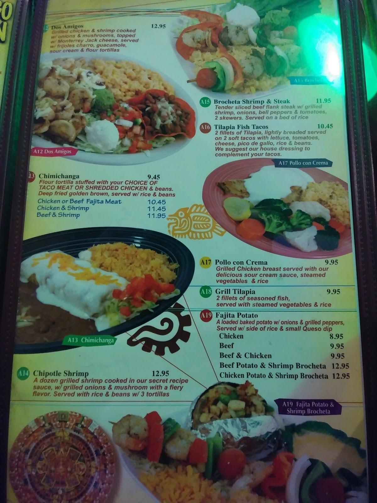 Menu at Amigo Juan restaurant, Texarkana, Morris Ln