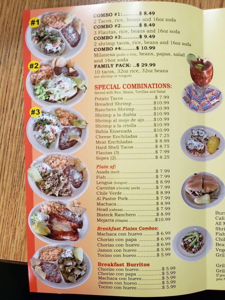 Menu at Bahia Ensenada Grill restaurant, West Covina