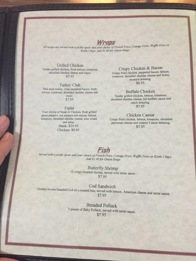 Menu at Woody's Bar & Grill, Greenwald
