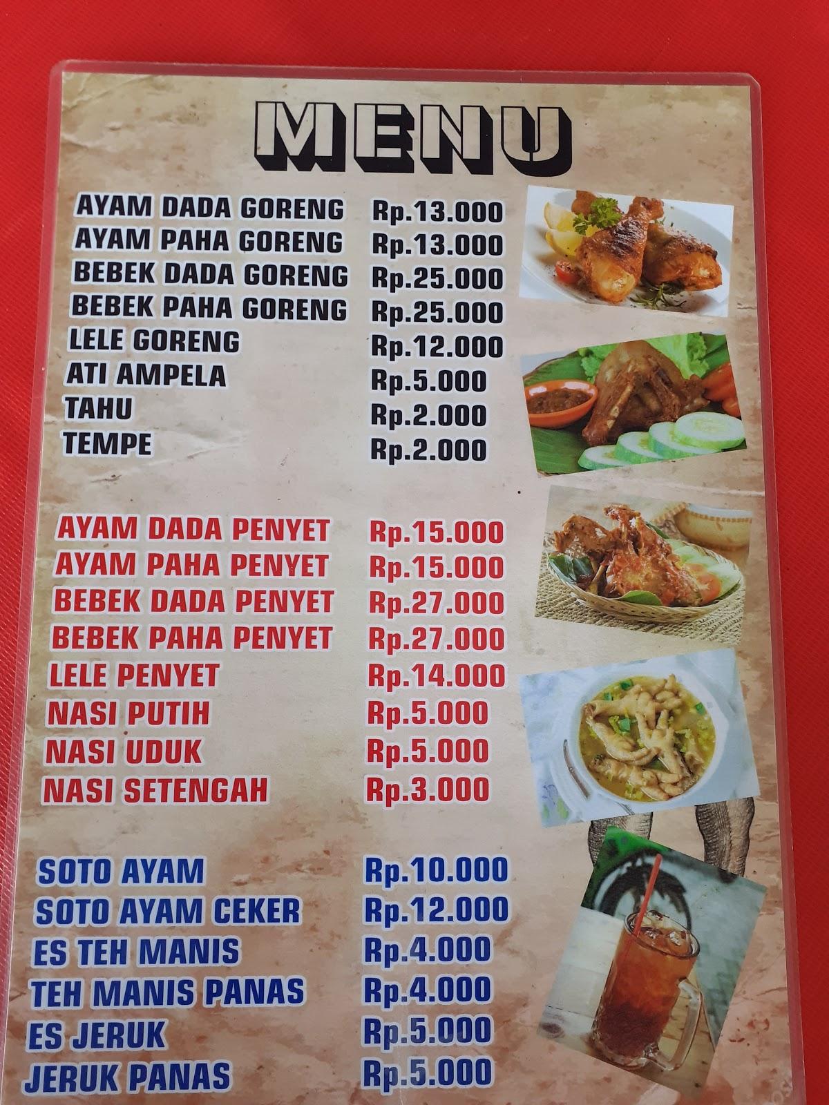 Menu at RUMAH POHON JAGAKARSA restaurant, South Jakarta