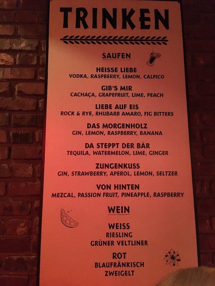 Menu at The Standard Biergarten pub & bar, New York City, 848 Washington St