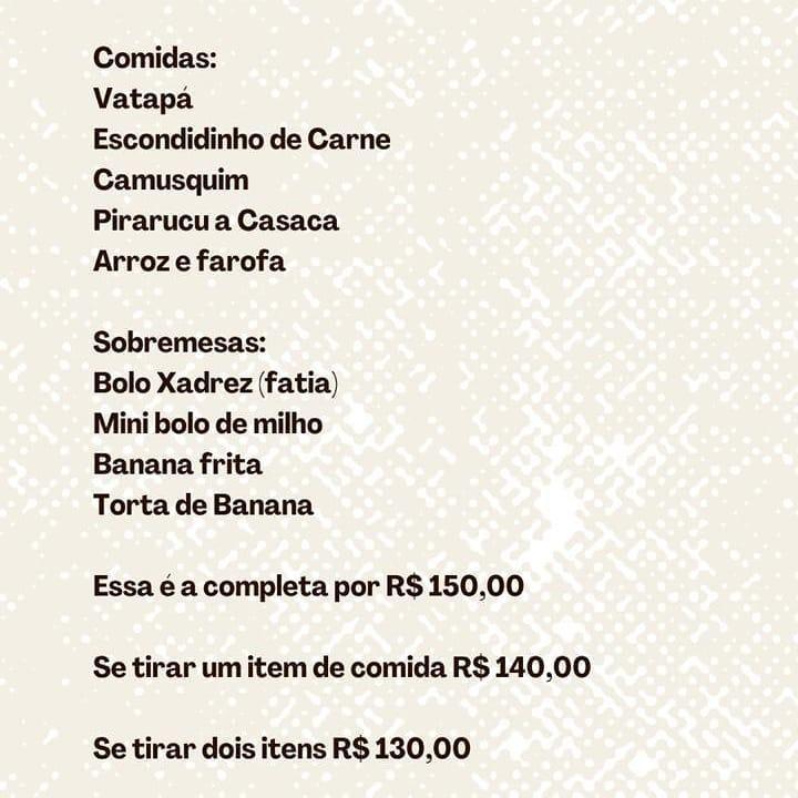 Menu em Delícias Do Ze restaurante, Manaus