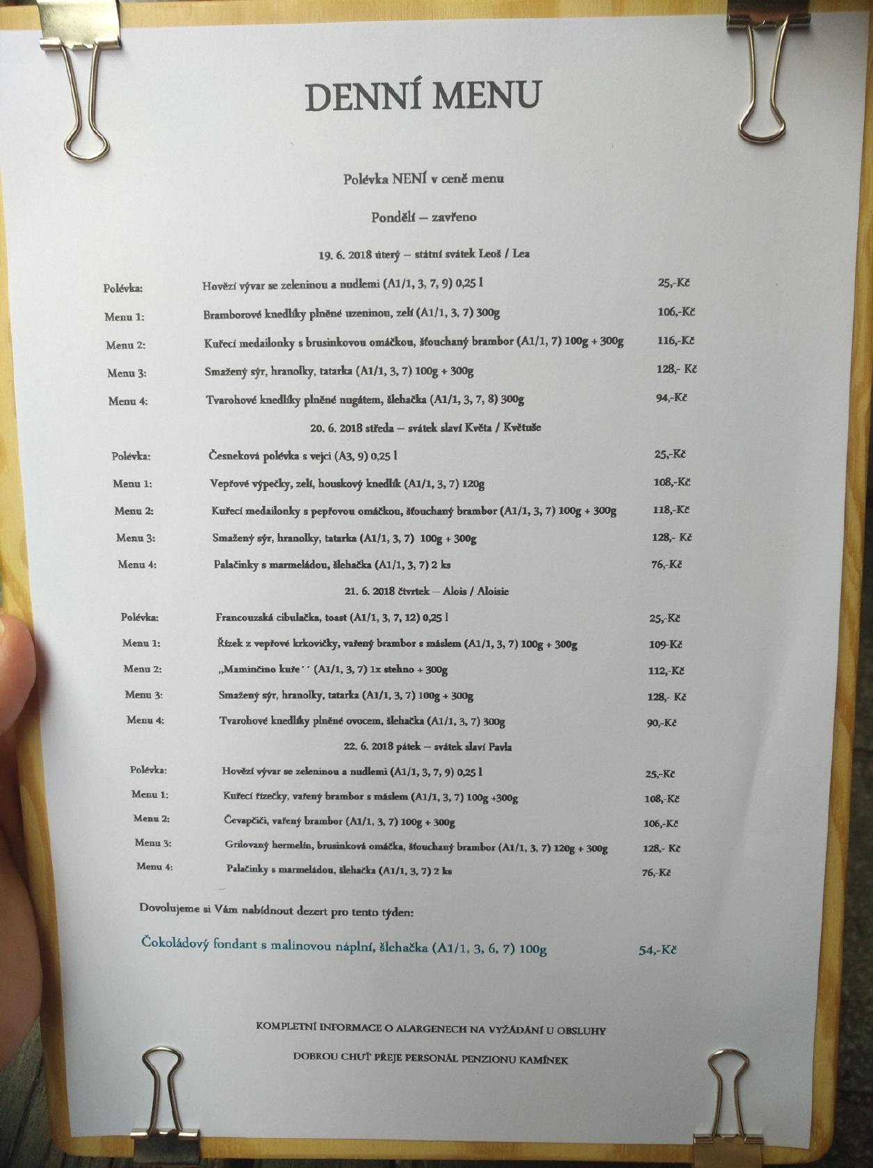 hotel orlík teplice nad metují menu