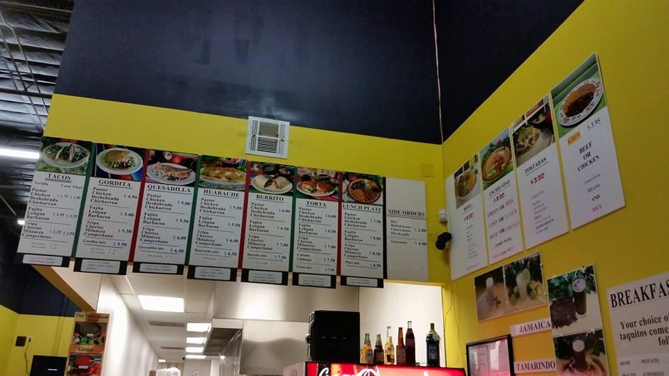 Menu at Yuriria Taquerias Express restaurant, Houston, N Fry Rd