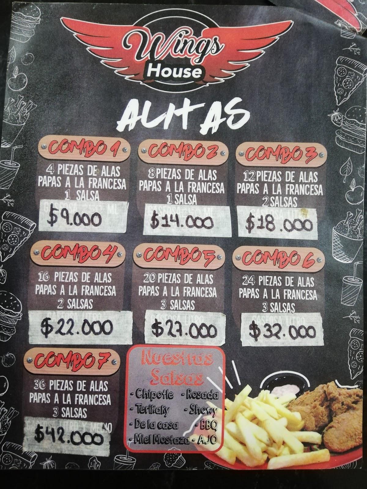 Menu at Wings House Mosquera restaurant, Mosquera