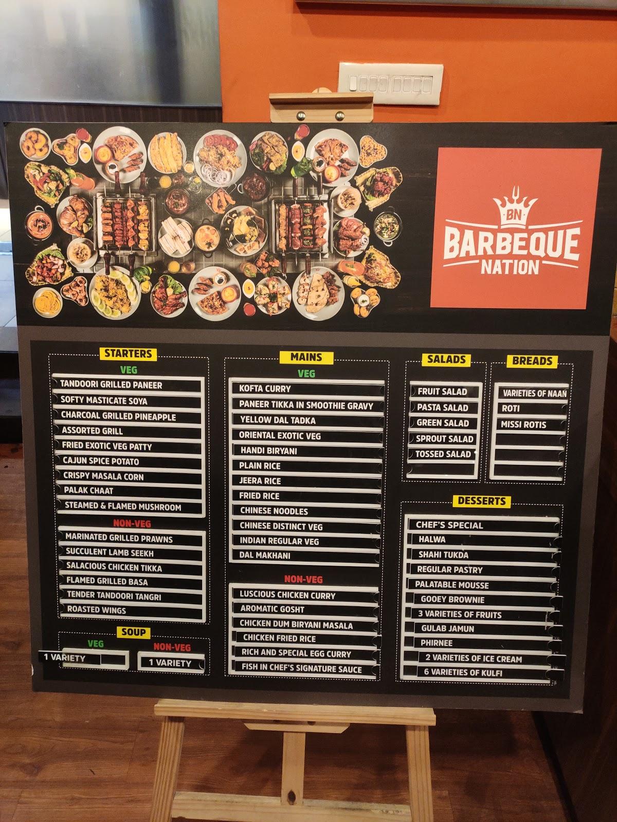 Menu at Barbeque Nation Kochi, Kochi