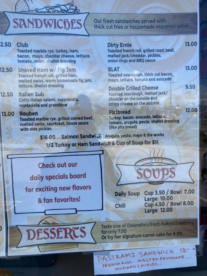 Menu at Flavor Factory restaurant, Morro Bay