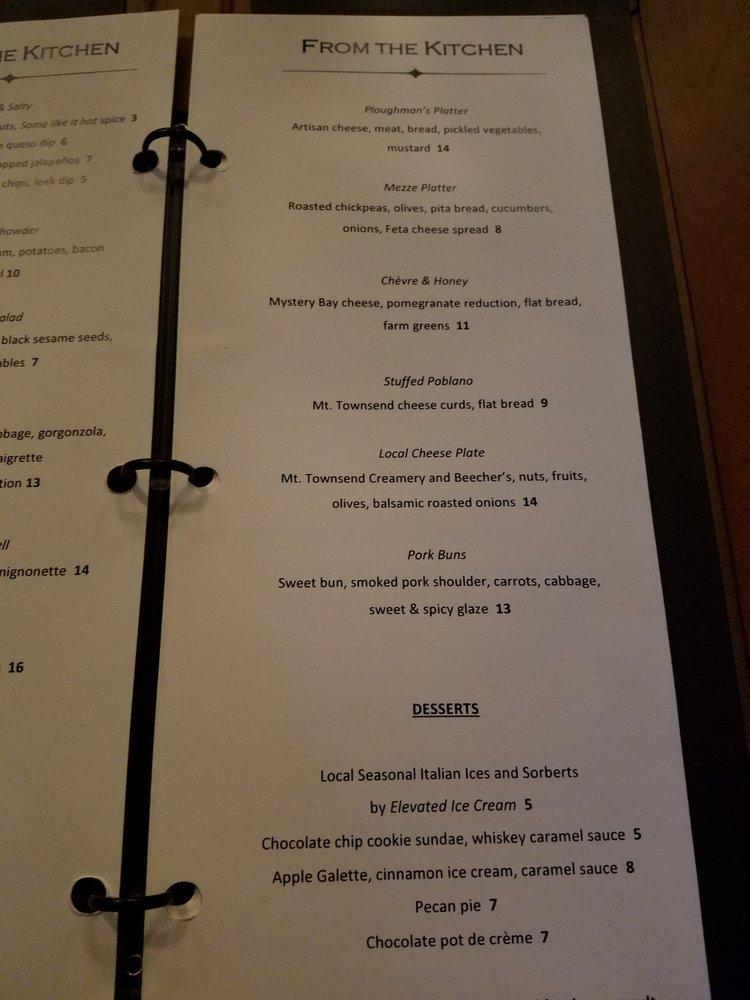 Menu at The Guardhouse pub & bar, Port Townsend, 300 Eisenhower Ave