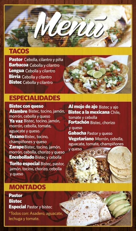 Menu at Mi Torito restaurant, Chihuahua, Av. de la Cantera 9103