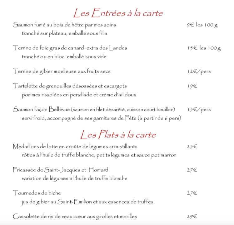 Menu At Restaurant Le Schlossberg, Forbach