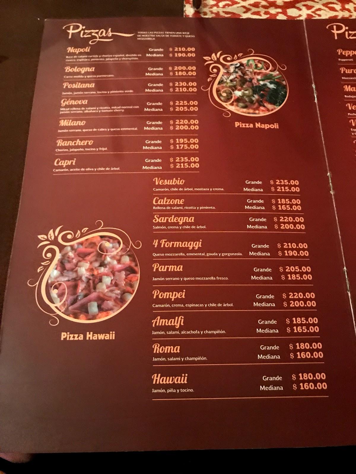Menu at Napoli Pizza & Pasta Colinas pizzeria, Monterrey, Av. Anillo  Periferico 1825