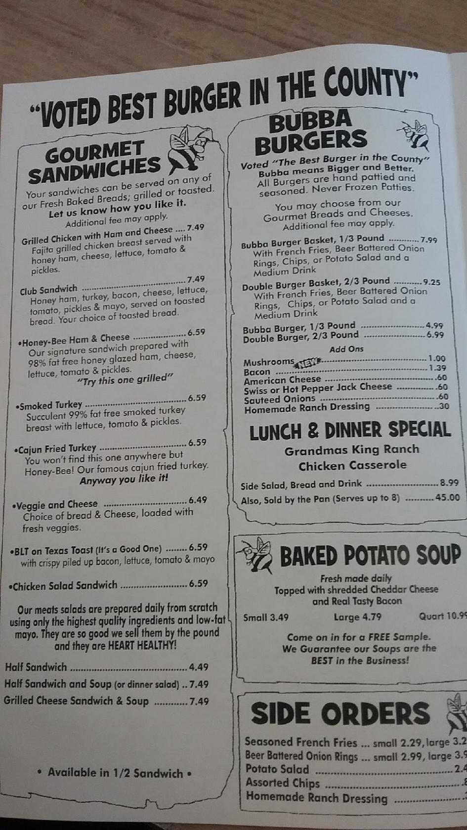 Menu At Honey-B-Ham Restaurant, Conroe, 1418 N Loop 336 W