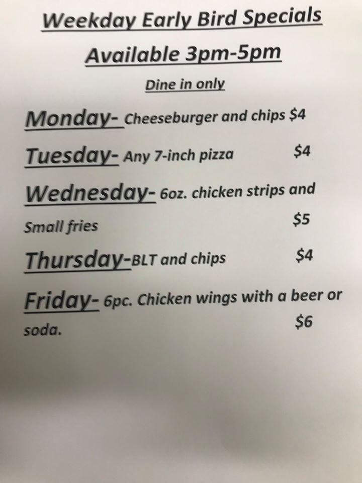 Menu at Jackpine Family Diner restaurant, Littlefork